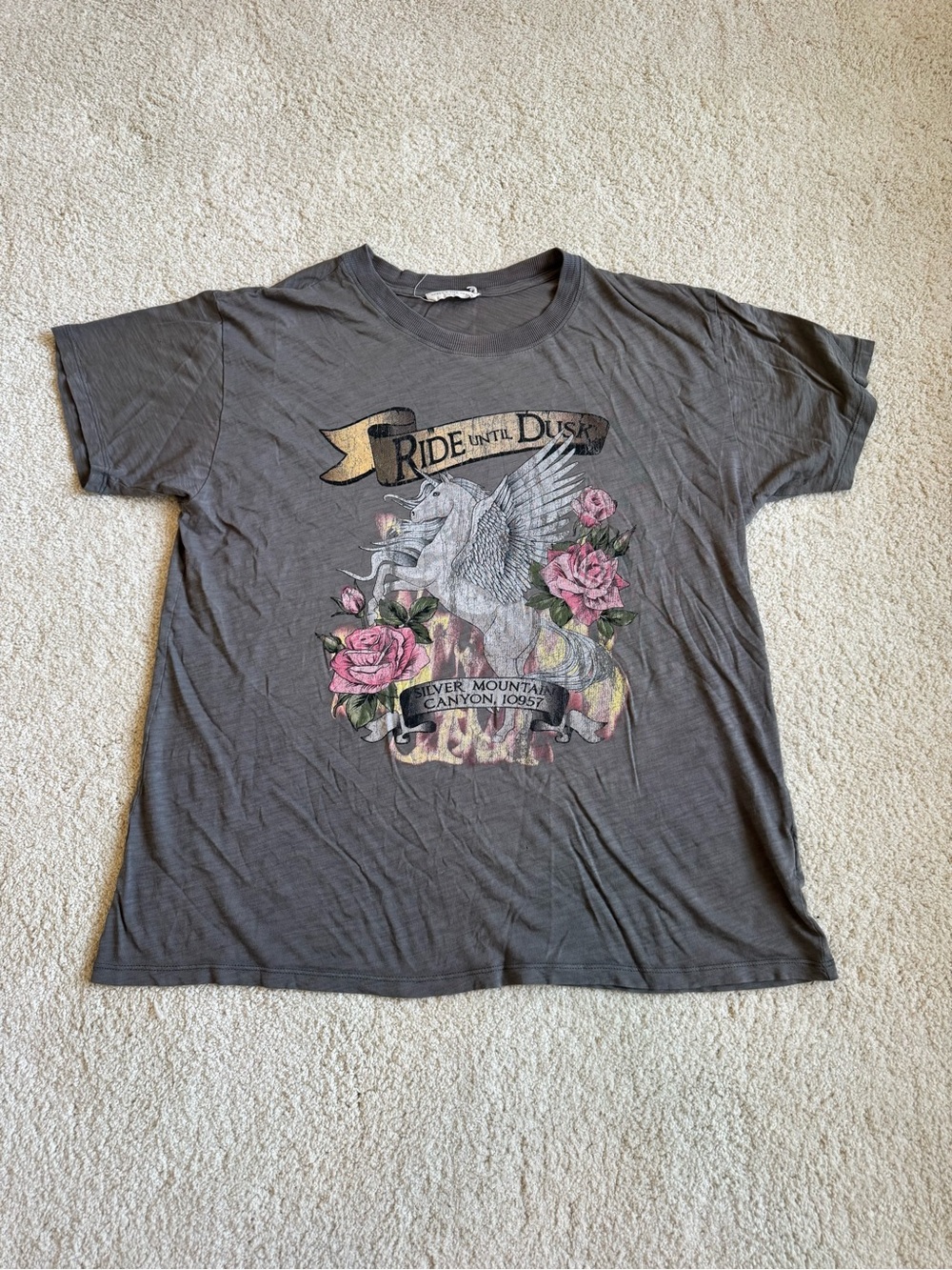 Spell & The Gypsy Collective Ride Until Dusk Biker Tee Medium Gray